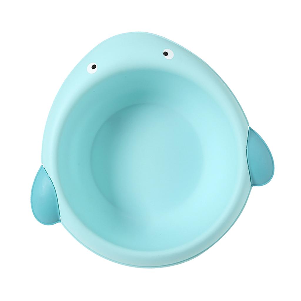 Cute Children Washbasin Baby Portable Washing Basin Plastic  Whale blue