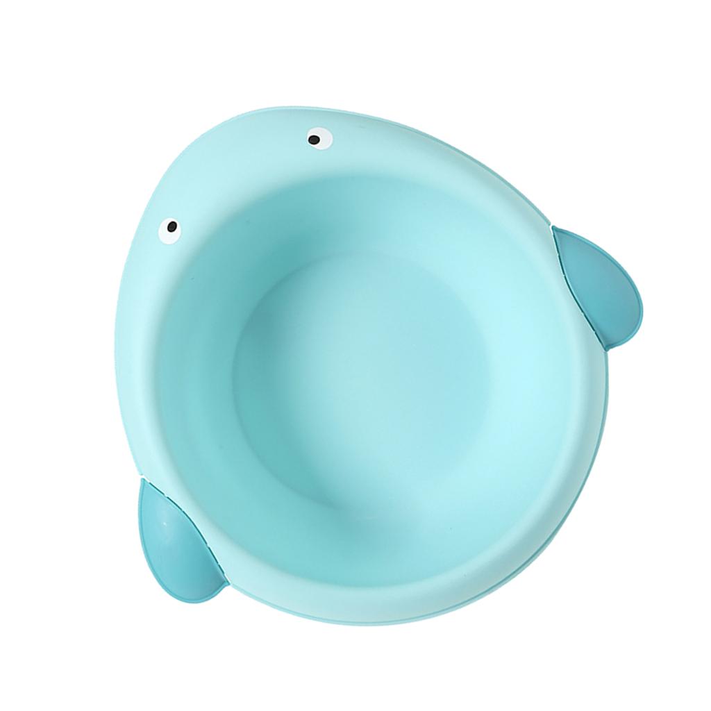 Cute Children Washbasin Baby Portable Washing Basin Plastic  Whale blue