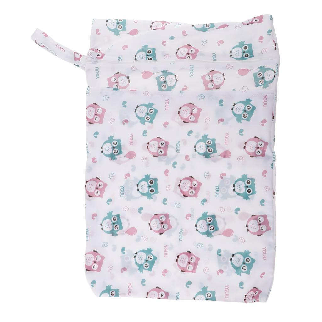 Double Zipper Baby Cloth Diaper Nappy Wet Dry Bag Swimer Tote Style 7