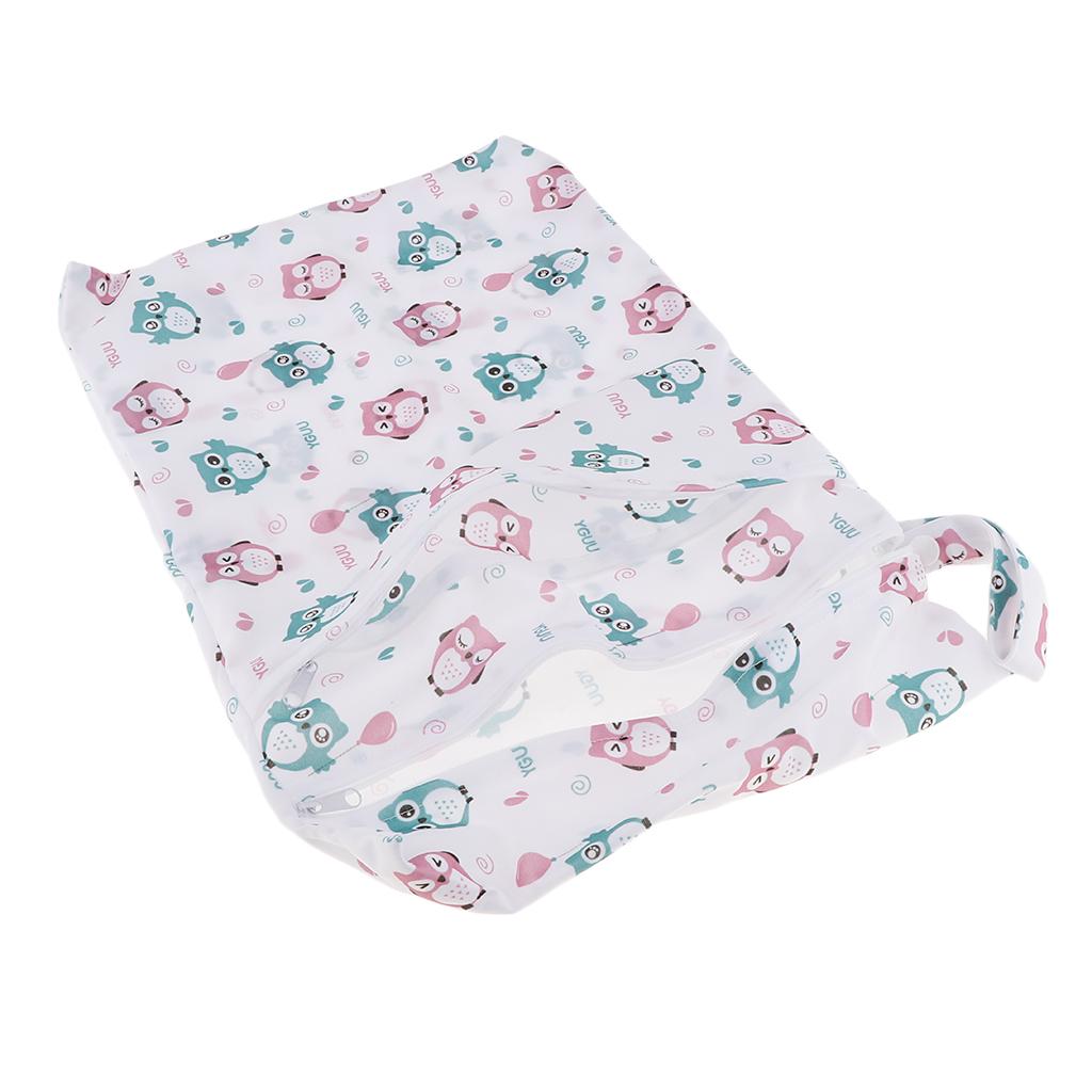 Double Zipper Baby Cloth Diaper Nappy Wet Dry Bag Swimer Tote Style 7