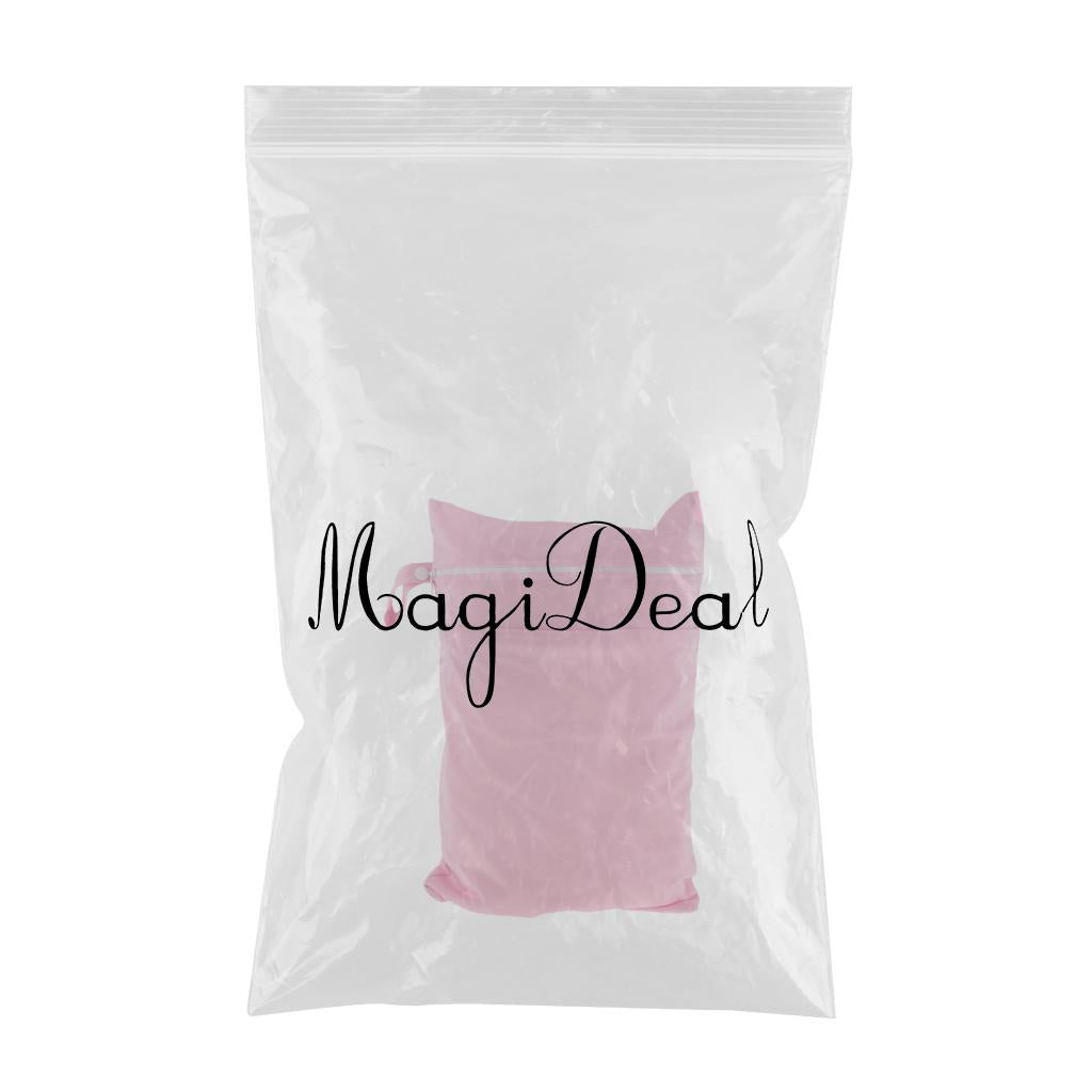 Double Zipper Infant Cloth Diaper Nappy Wet Dry Bag Swimer Tote Pink