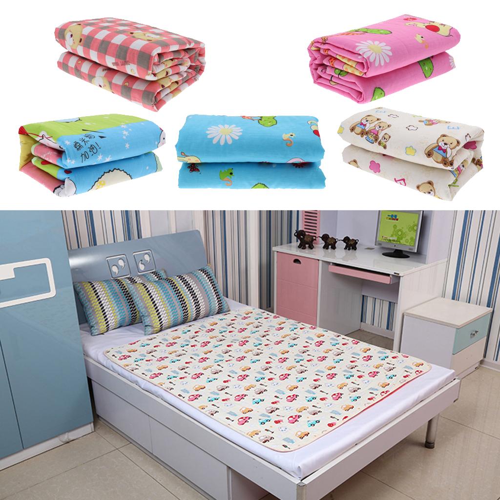 Infant Baby Cotton Waterproof Urine Mat Nappy Cover Changing Pad Car