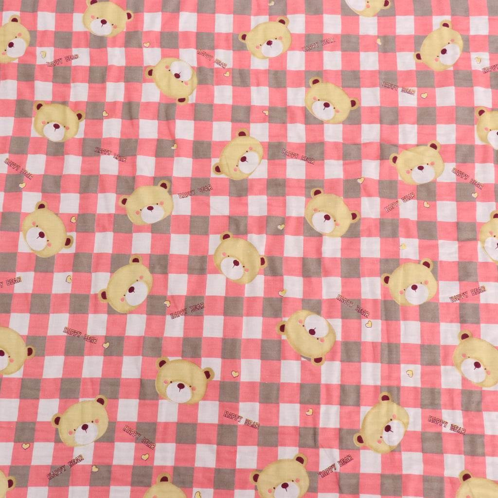 Infant Baby Cotton Waterproof Urine Mat Nappy Cover Changing Pad Plaid Bear
