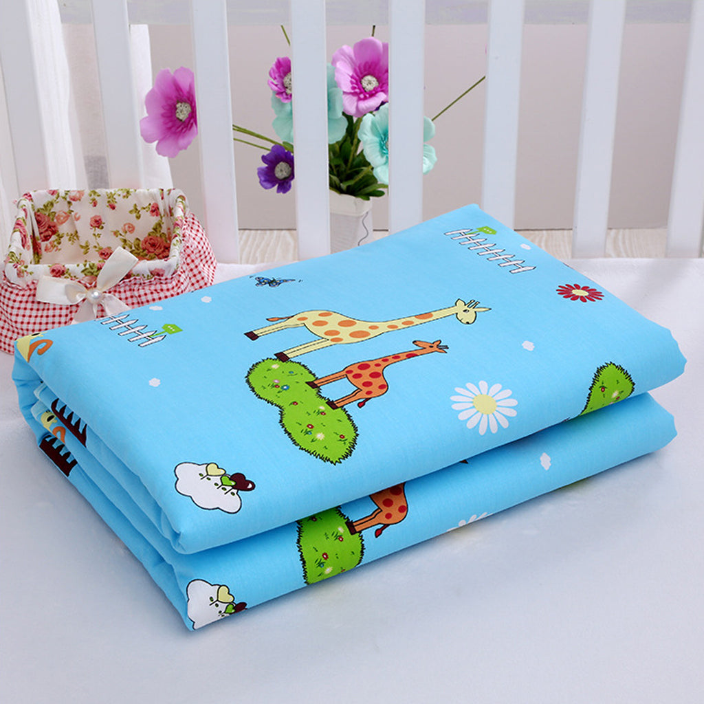 Infant Baby Cotton Waterproof Urine Mat Nappy Cover Changing Pad Blue