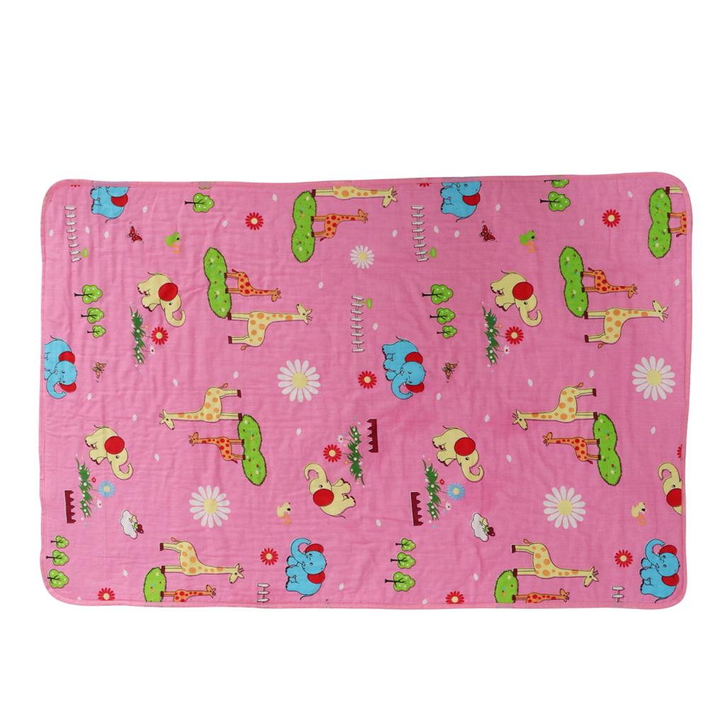 Infant Baby Cotton Waterproof Urine Mat Nappy Cover Changing Pad Pink