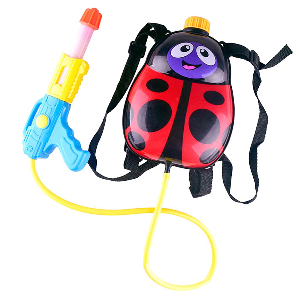 Cute Children's Toy Pull-Type Pneumatic Backpack Water Toy Lady beetle
