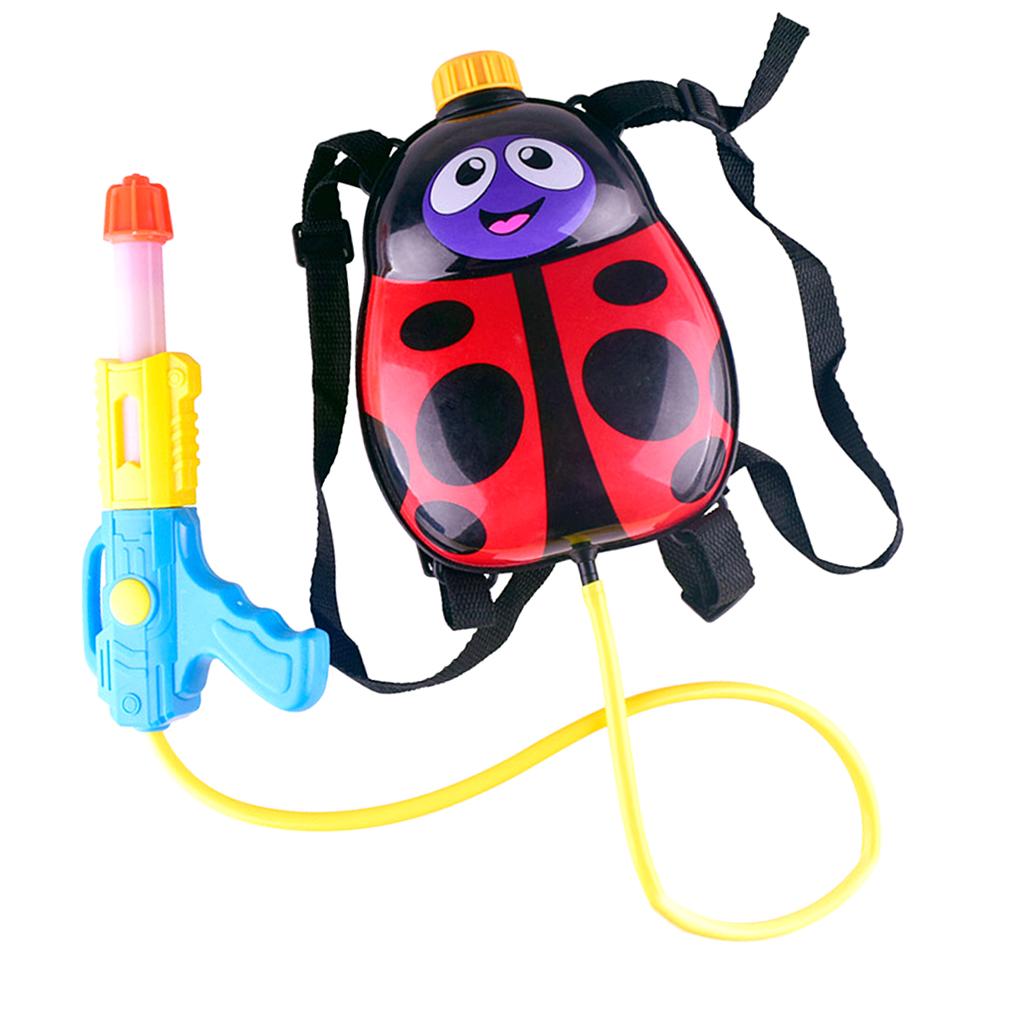 Cute Children's Toy Pull-Type Pneumatic Backpack Water Toy Lady beetle