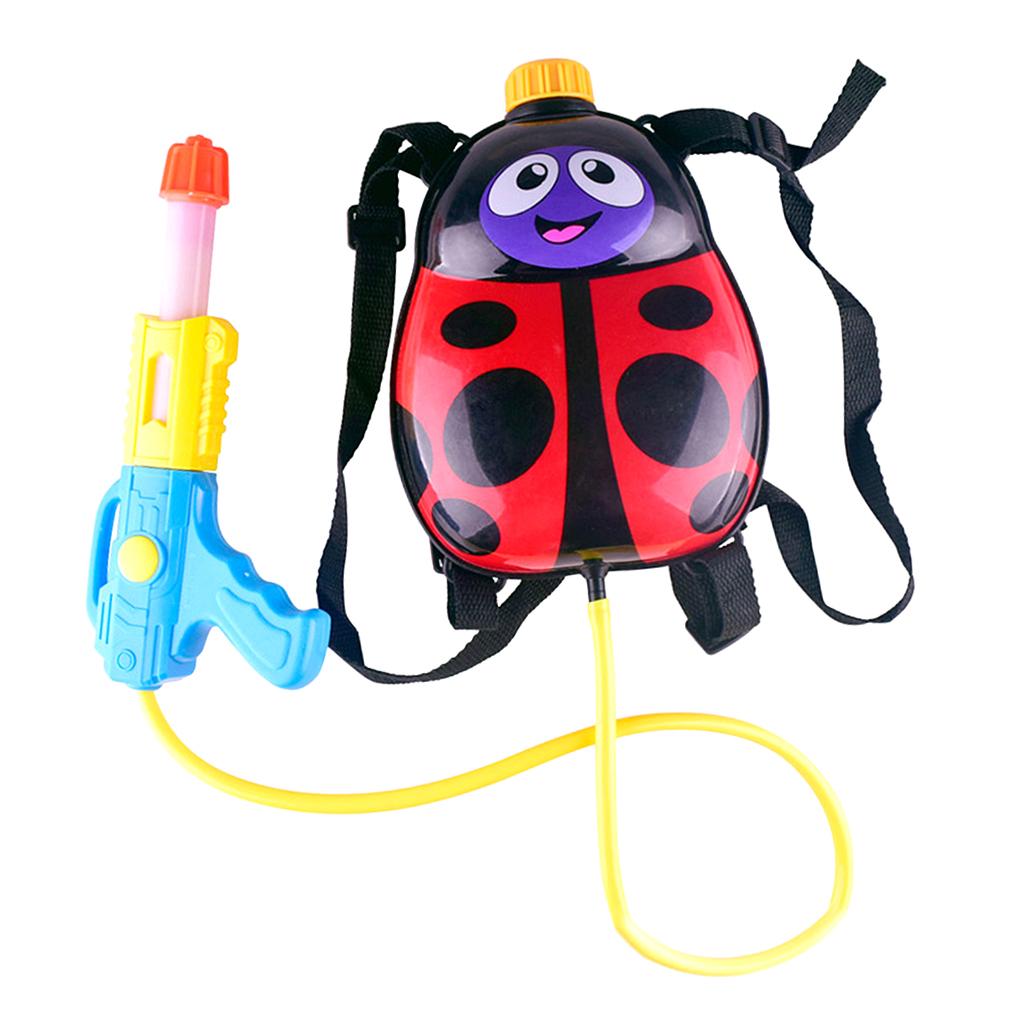 Cute Children's Toy Pull-Type Pneumatic Backpack Water Toy Lady beetle
