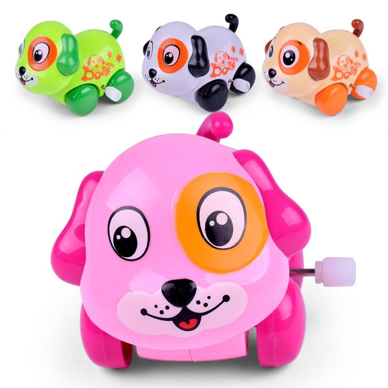 Baby Cartoon Clockwork Wind Up Toys Children Running Plastic Gift Dog