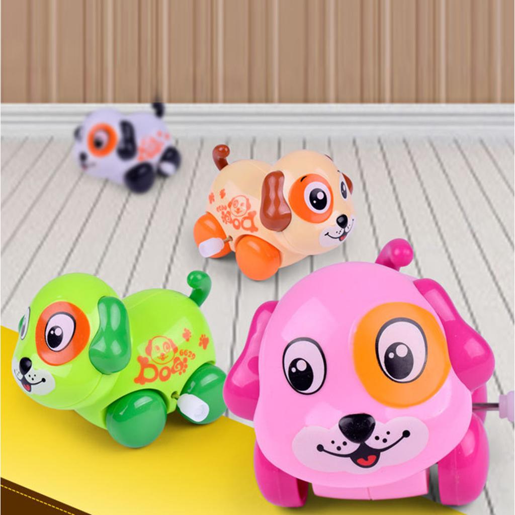 Baby Cartoon Clockwork Wind Up Toys Children Running Plastic Gift Dog