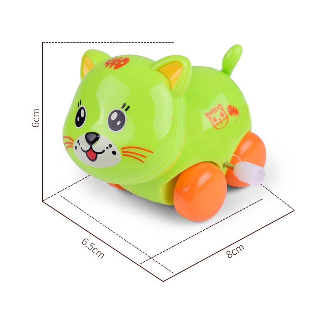 Baby Cartoon Clockwork Wind Up Toys Children Running Plastic Gift Cat