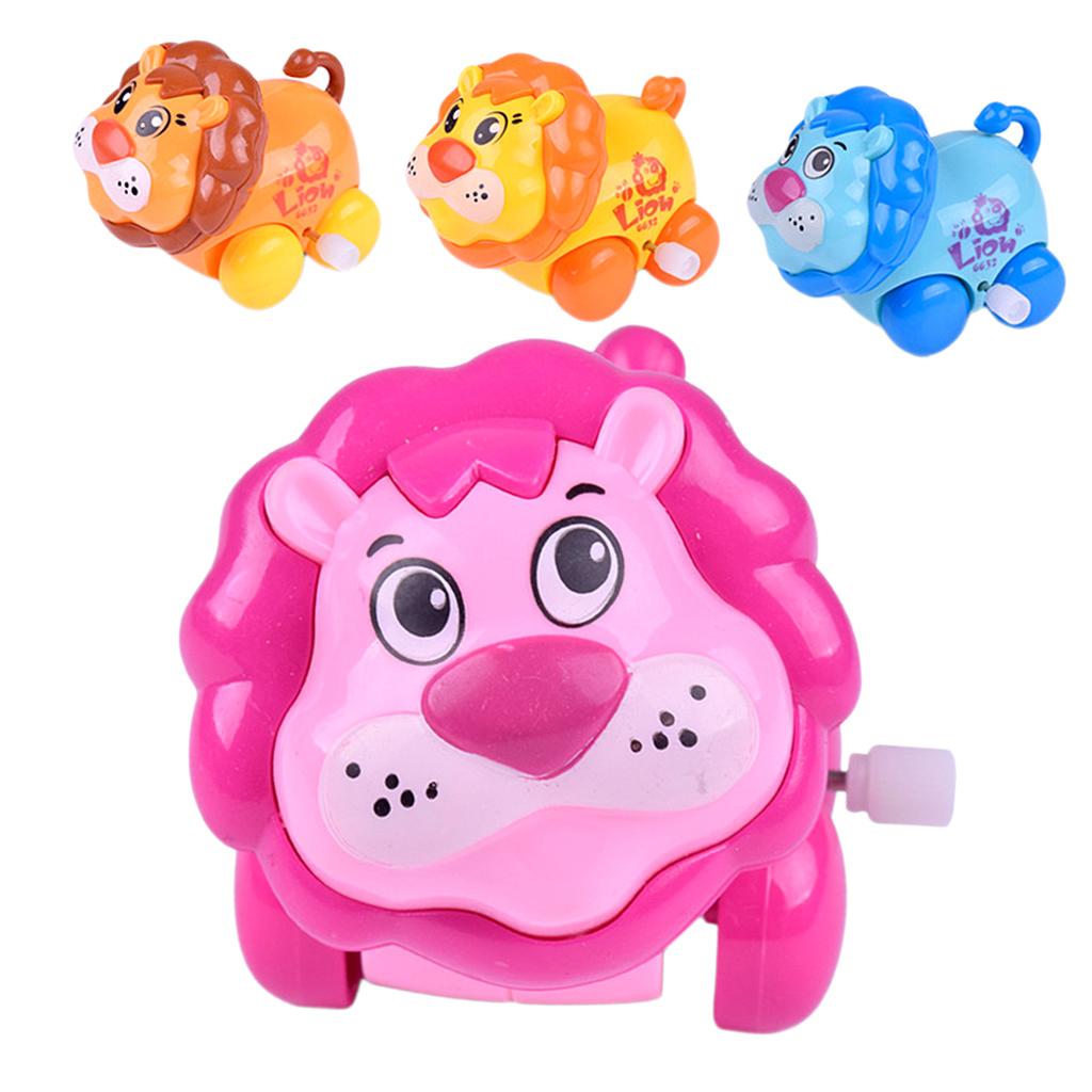 Baby Cartoon Clockwork Wind Up Toys Children Running Plastic Gift Lion