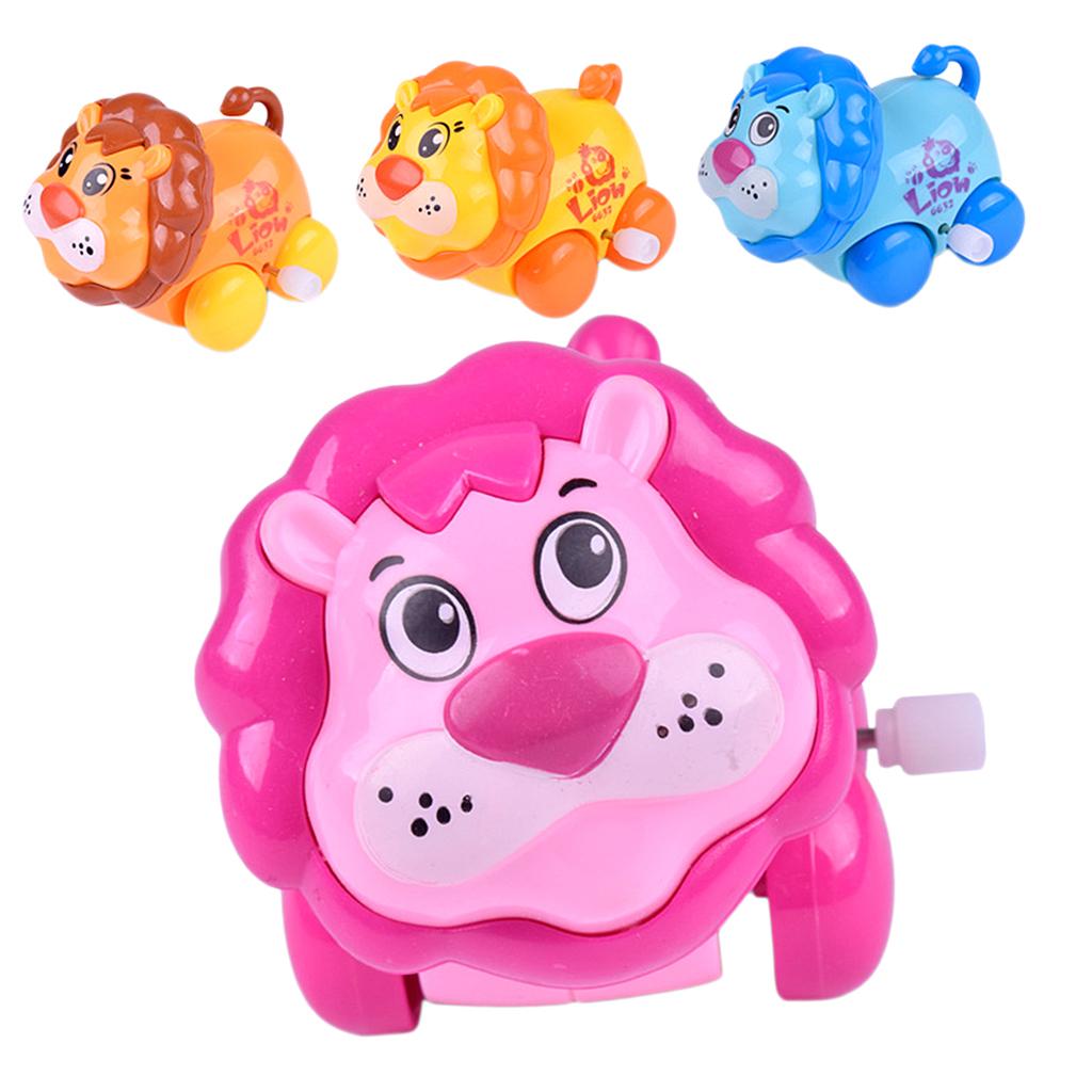 Baby Cartoon Clockwork Wind Up Toys Children Running Plastic Gift Lion