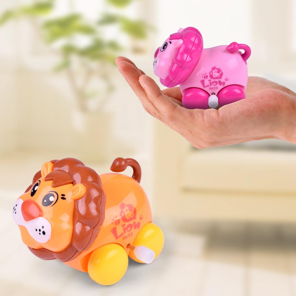 Baby Cartoon Clockwork Wind Up Toys Children Running Plastic Gift Lion