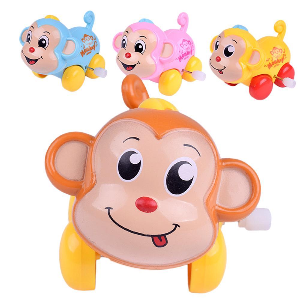 Baby Cartoon Clockwork Wind Up Toys Children Running Plastic Gift Monkey