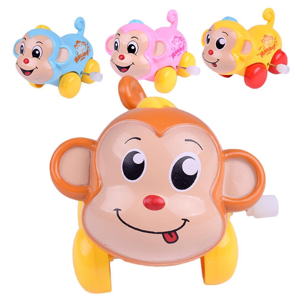 Baby Cartoon Clockwork Wind Up Toys Children Running Plastic Gift Monkey