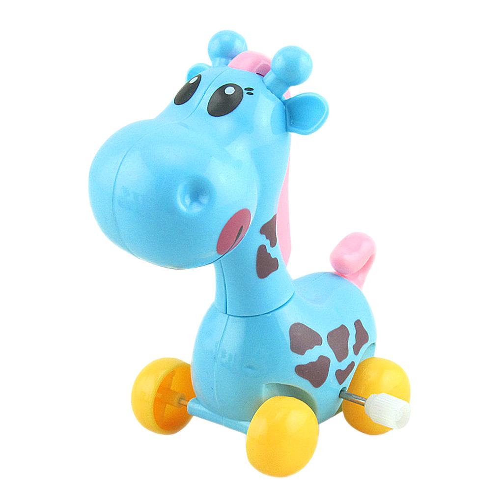 Baby Cartoon Clockwork Wind Up Toys Children Running Plastic Gift Giraffe