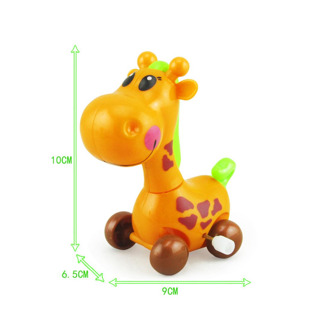 Baby Cartoon Clockwork Wind Up Toys Children Running Plastic Gift Giraffe