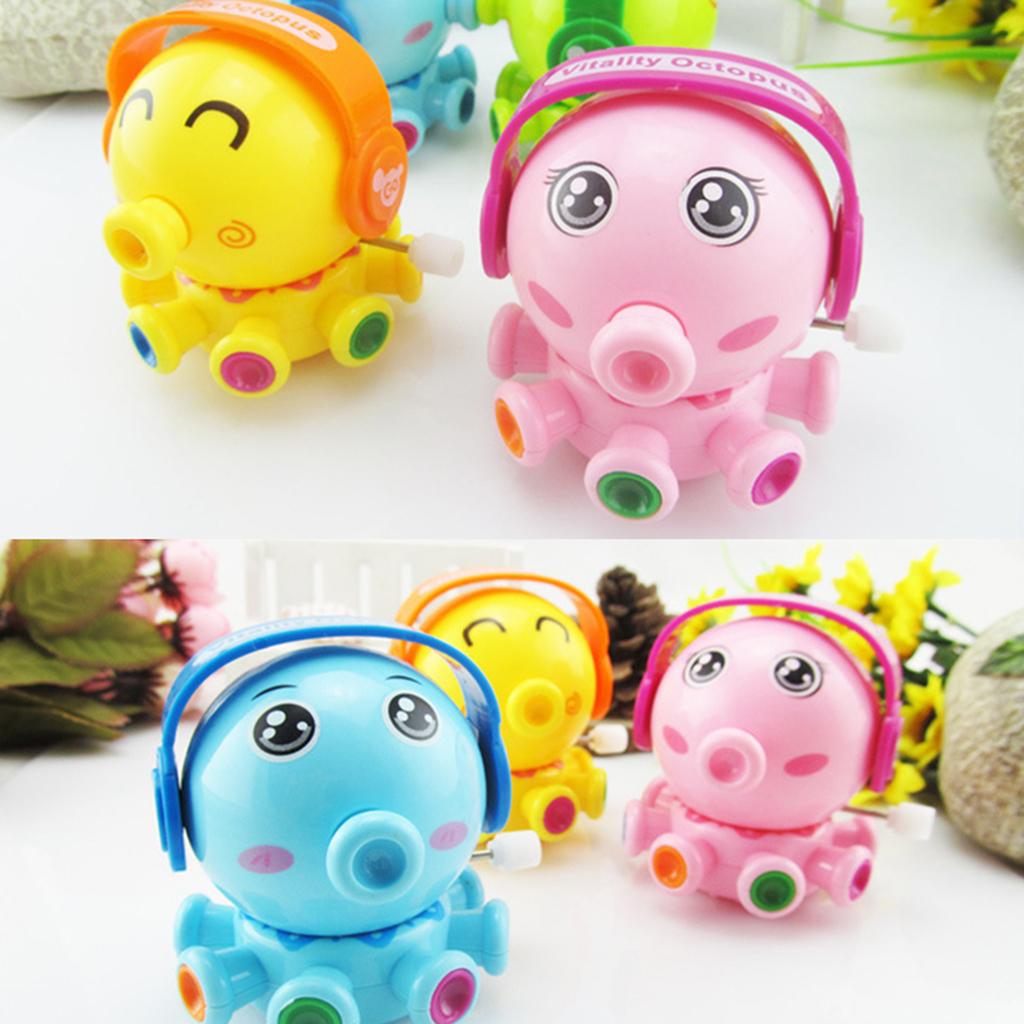Baby Cartoon Clockwork Wind Up Toys Children Running Plastic Gift Octopus