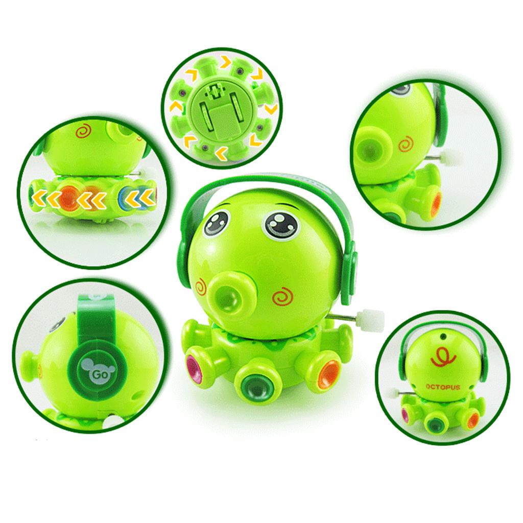 Baby Cartoon Clockwork Wind Up Toys Children Running Plastic Gift Octopus