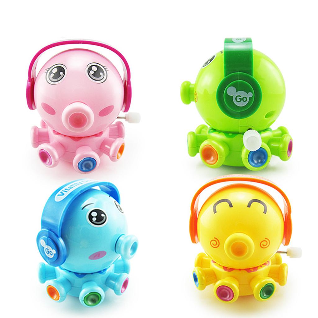 Baby Cartoon Clockwork Wind Up Toys Children Running Plastic Gift Octopus