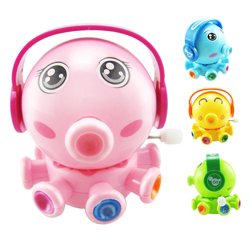 Baby Cartoon Clockwork Wind Up Toys Children Running Plastic Gift Octopus