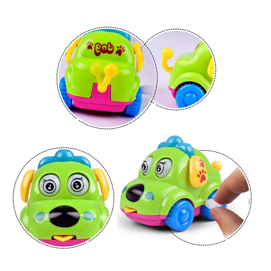 Baby Cartoon Clockwork Wind Up Toys Children Running Plastic Gift Car