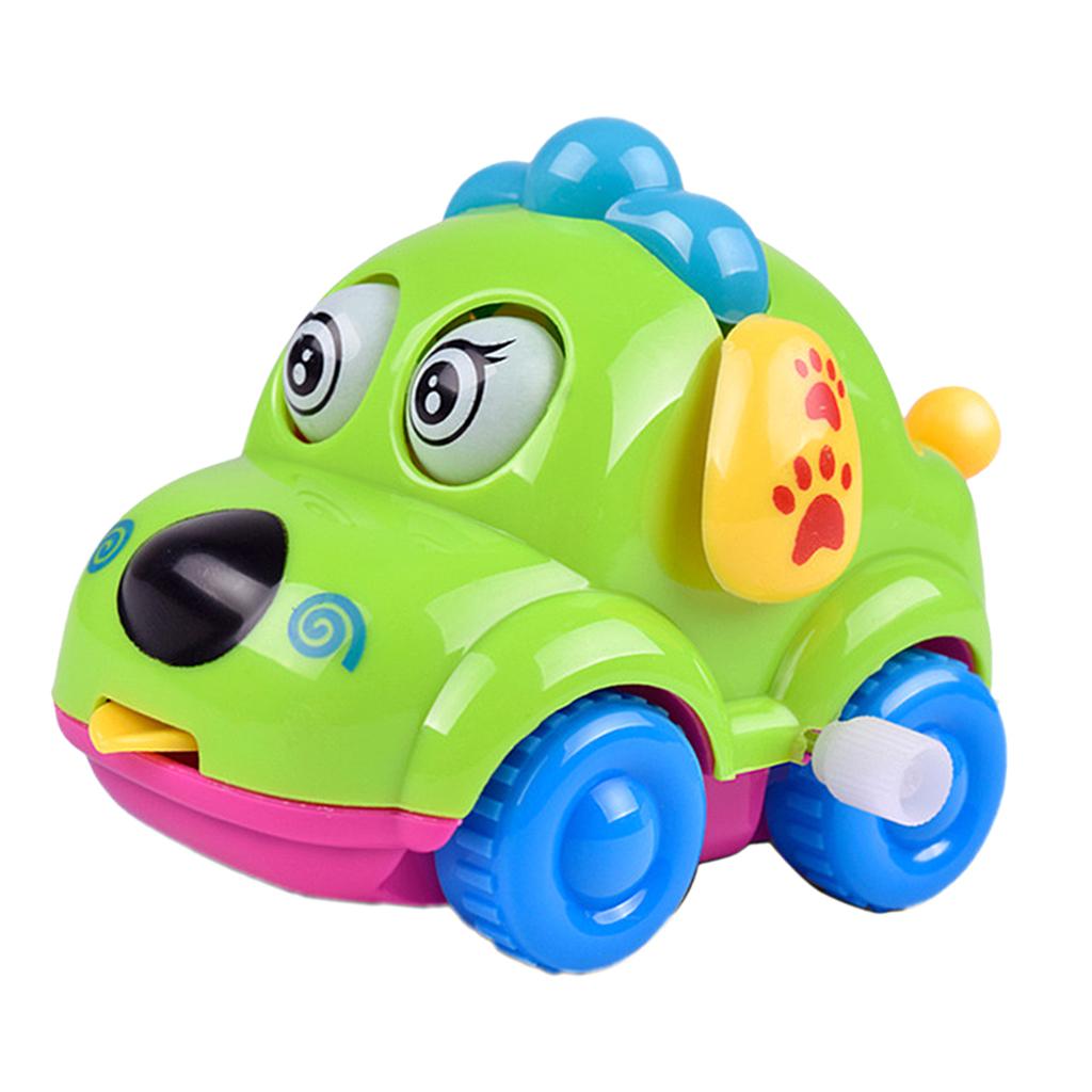 Baby Cartoon Clockwork Wind Up Toys Children Running Plastic Gift Car