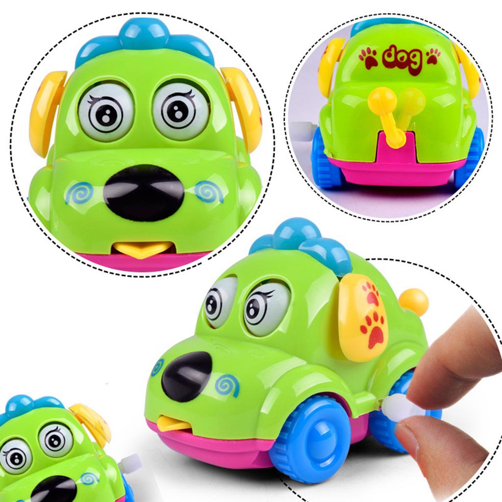 Baby Cartoon Clockwork Wind Up Toys Children Running Plastic Gift Car