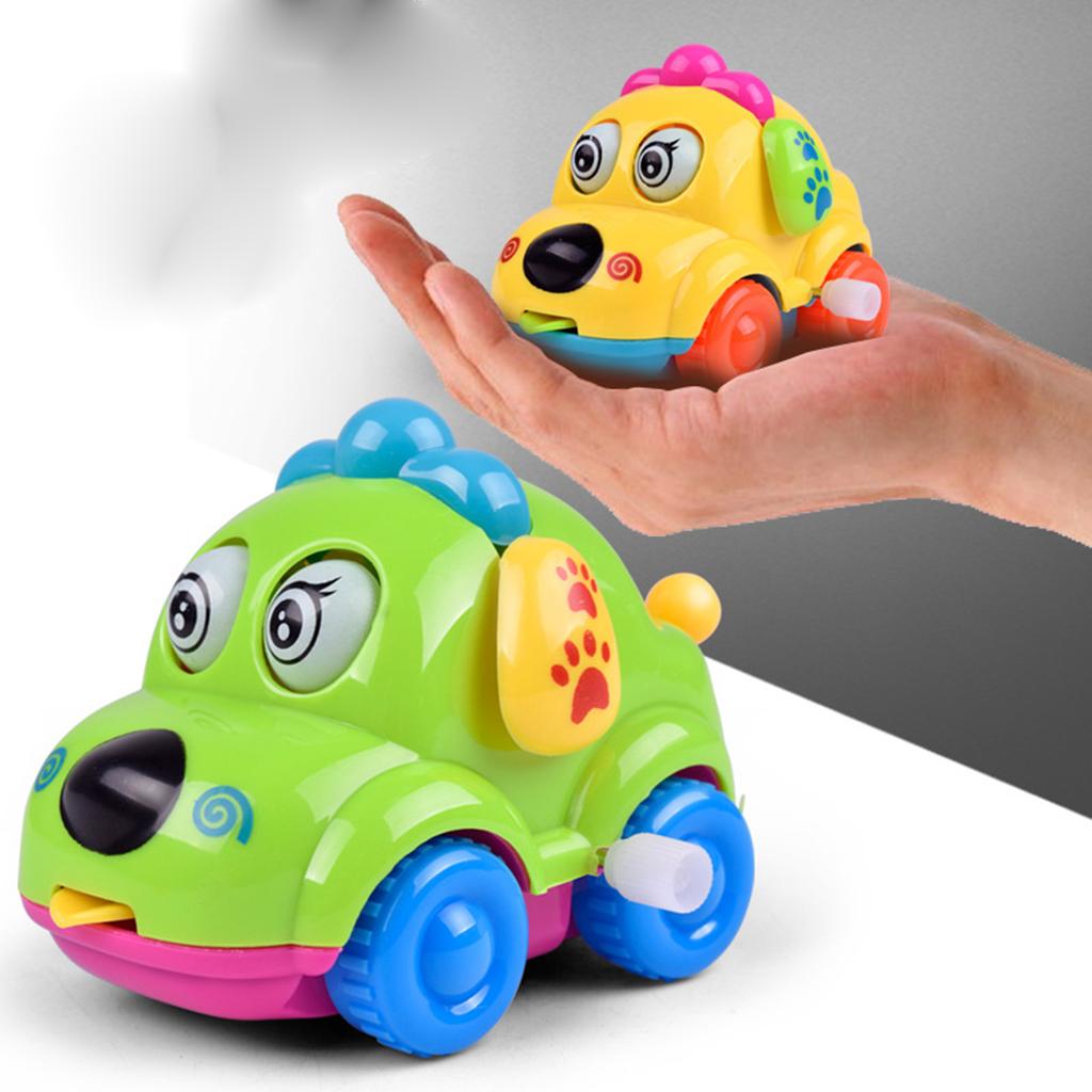 Baby Cartoon Clockwork Wind Up Toys Children Running Plastic Gift Car