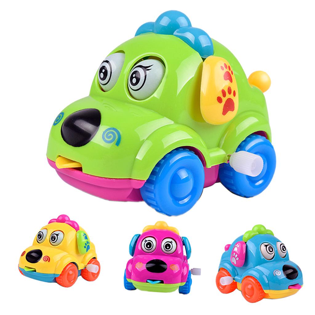 Baby Cartoon Clockwork Wind Up Toys Children Running Plastic Gift Car