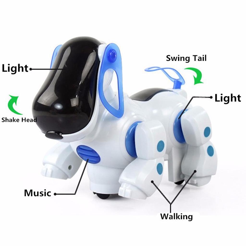 Smart Robot Dog Toy Bump and Go Electronic Pet Puppy Dances with Music Kids