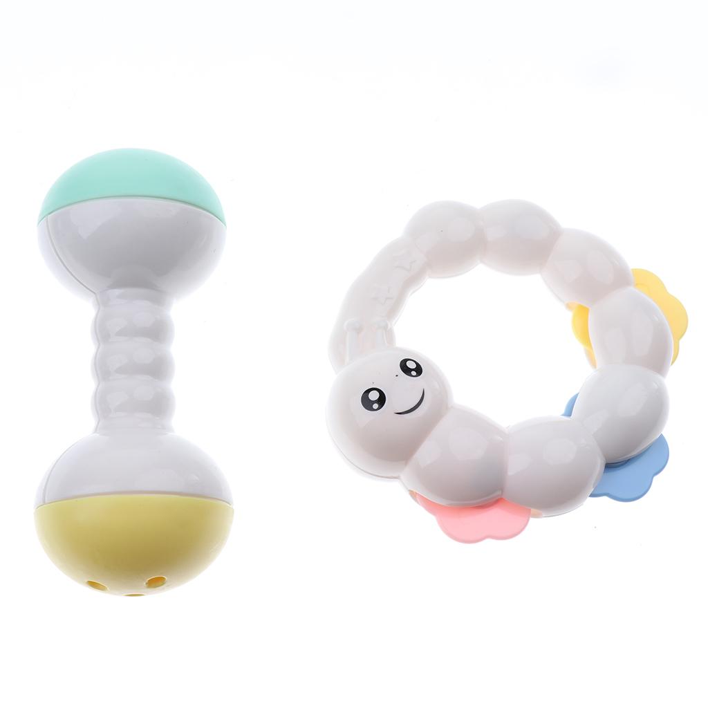 Baby Teether Hand Bells Educational Rattles 8pcs bottle package