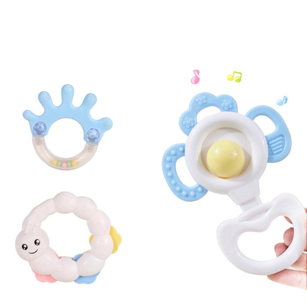 Baby Teether Hand Bells Educational Rattles 8pcs bottle package