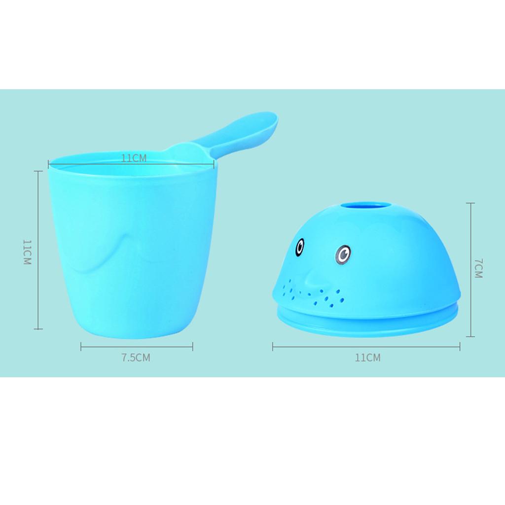 Baby Shower Water Scoop Shower Shampoo Scoops for Kids Blue