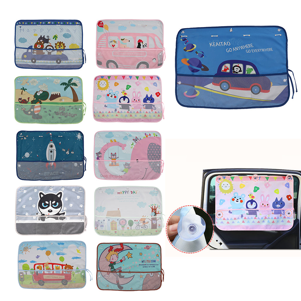 Multi-Function Storage Sunscreen Car Sunshade Curtain Style - 1