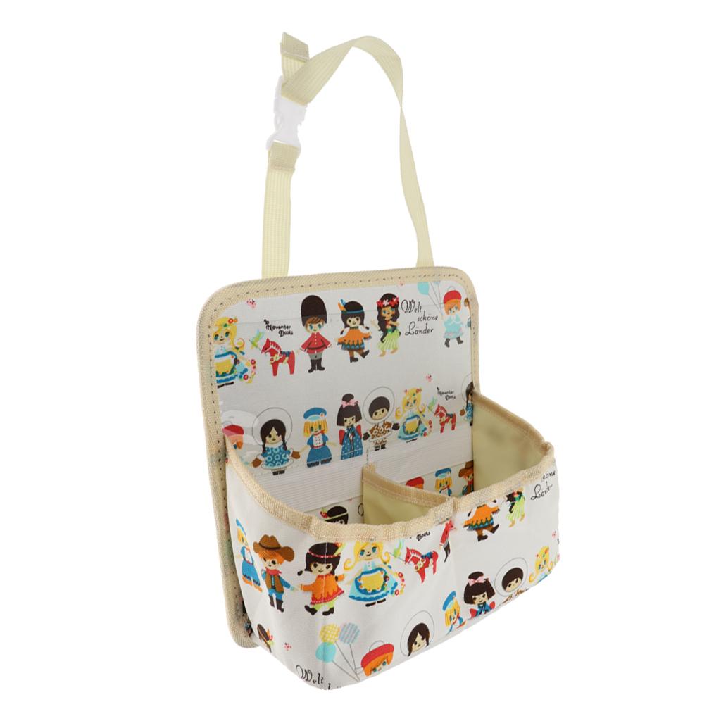 Car Back Seat Bag Organizer Storage Bottle Holder Multi-Pocket Children