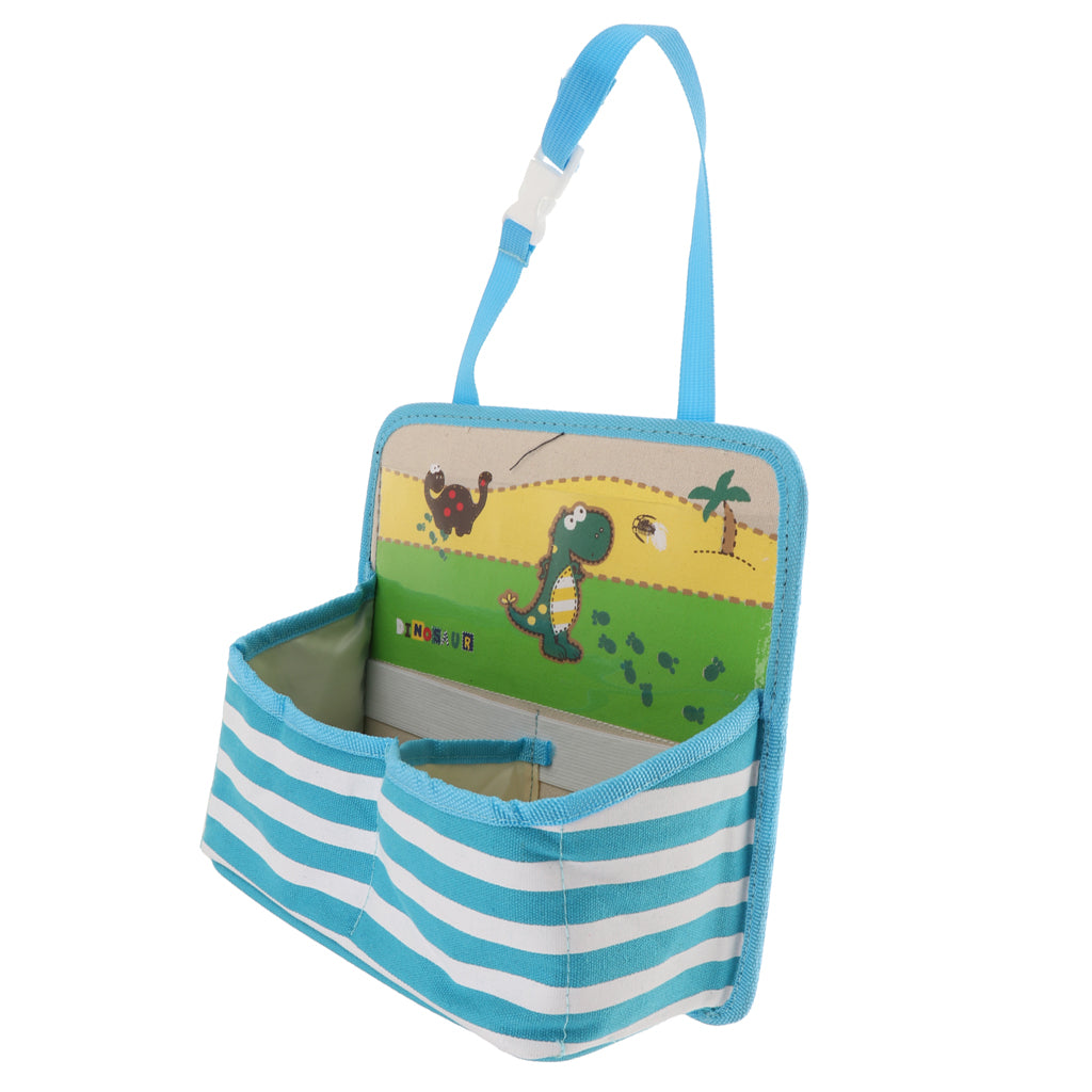 Car Back Seat Bag Organizer Storage Bottle Holder Multi-Pocket Dinosaur