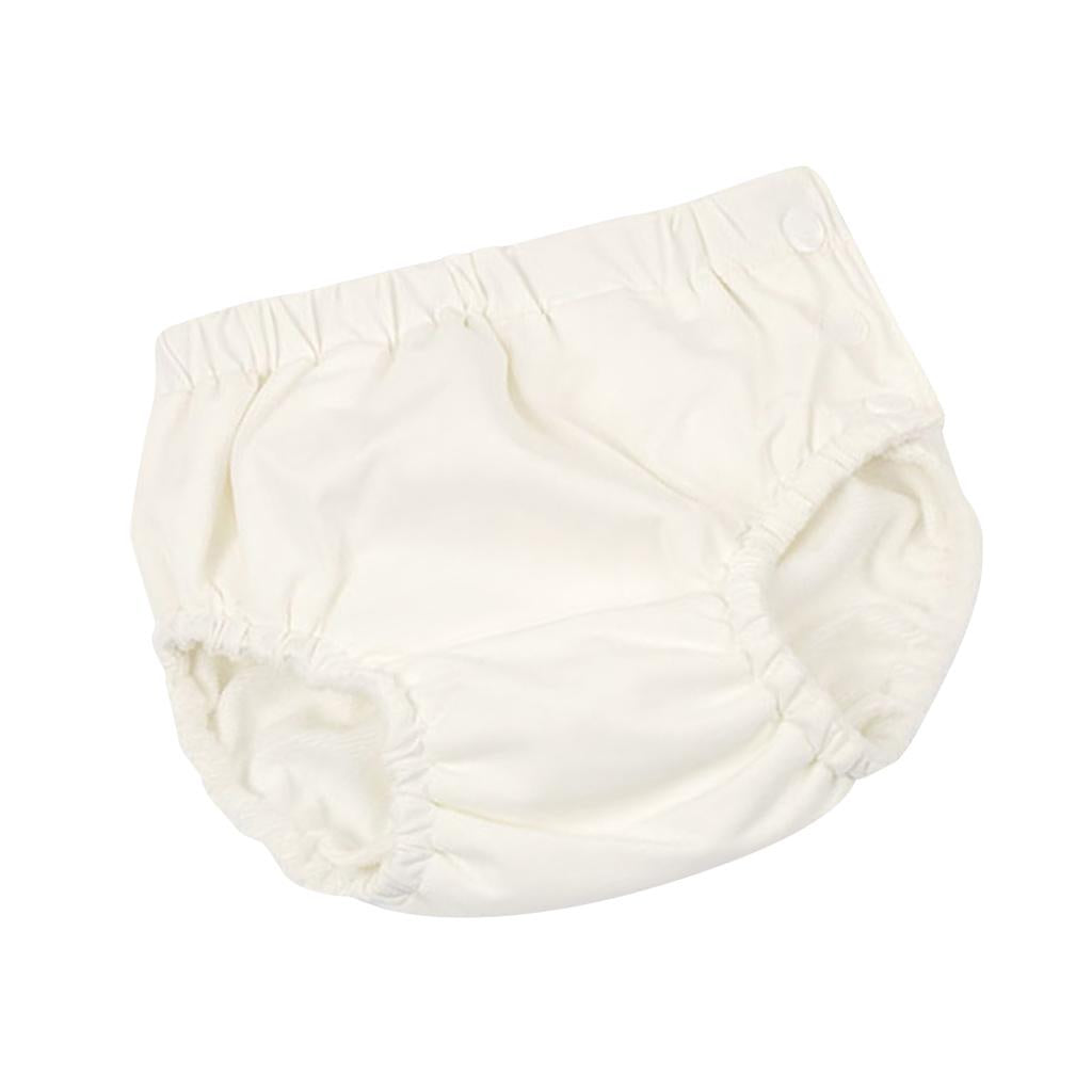Baby Swim Diaper Reusable Absorbent Washable Nappies  White (for5-10KG)