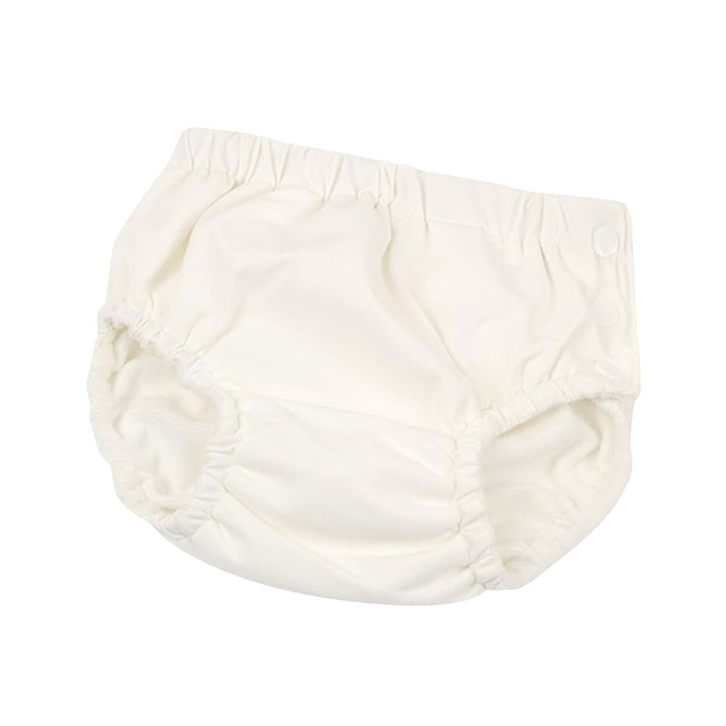 Baby Swim Diaper Reusable Absorbent Washable Nappies  White (for14-16KG)