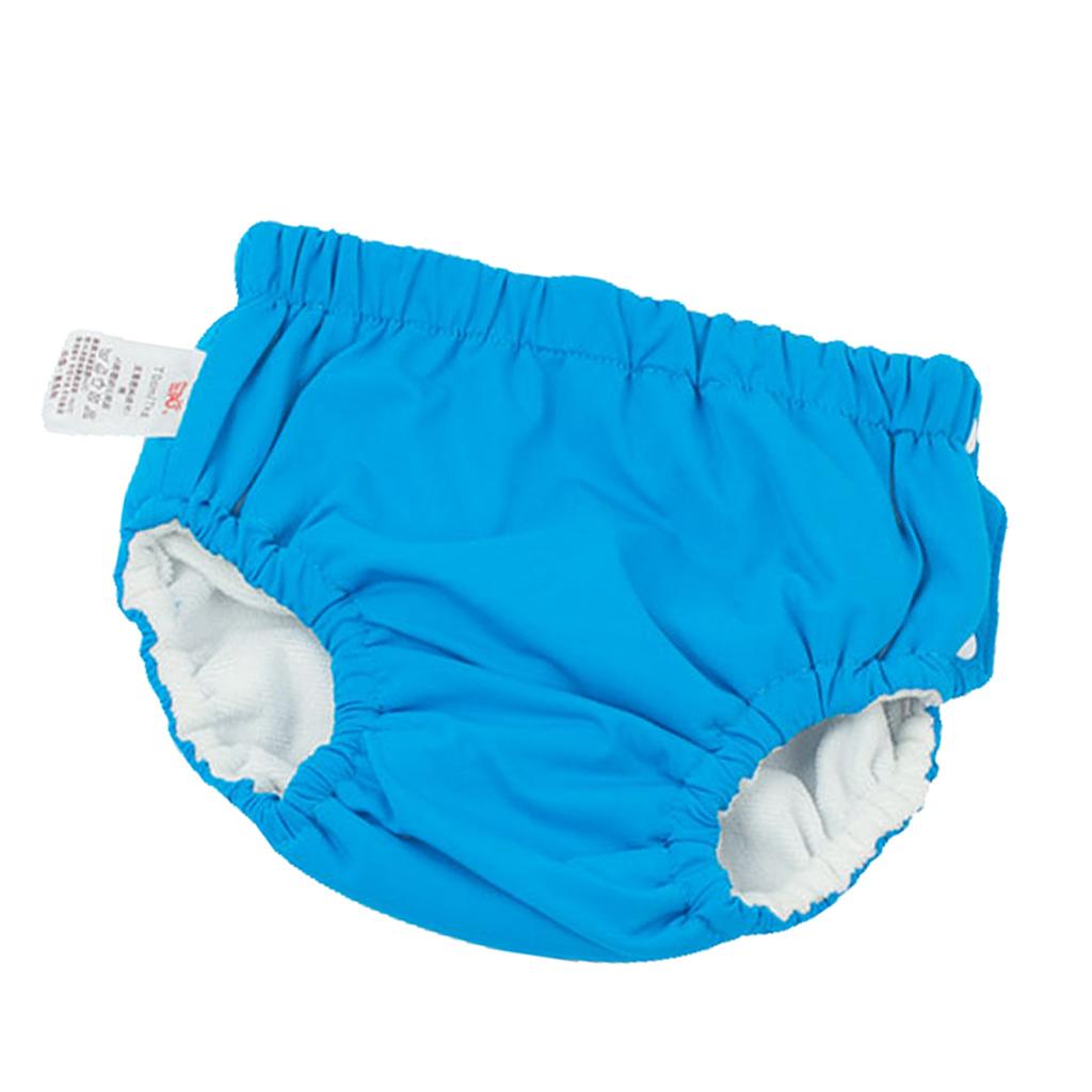 Baby Swim Diaper Reusable Absorbent Washable Nappies  Blue (for6-12KG)