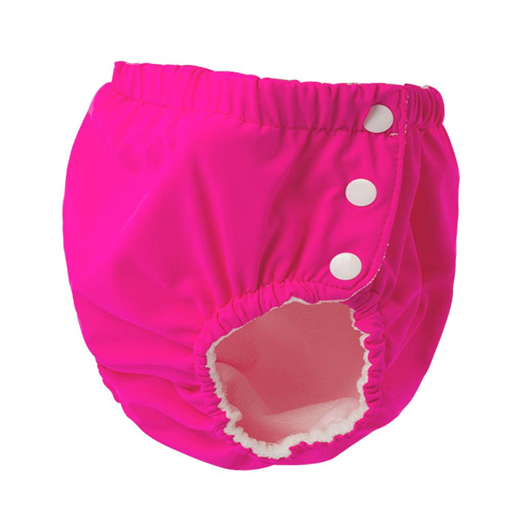Baby Swim Diaper Reusable Absorbent Washable Nappies  Rose red (for5-10KG)