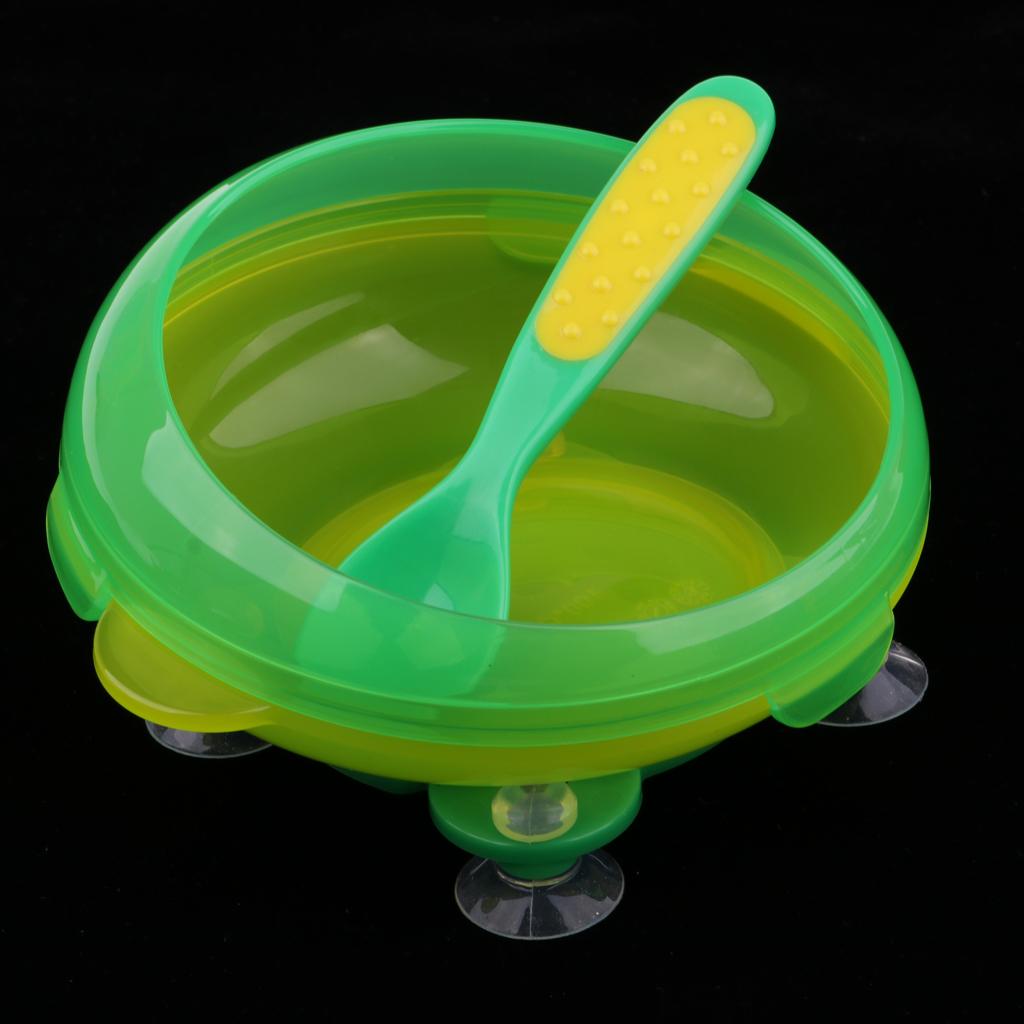 Baby Feeding Bowl Toddler Suction Bowl Tableware  Green