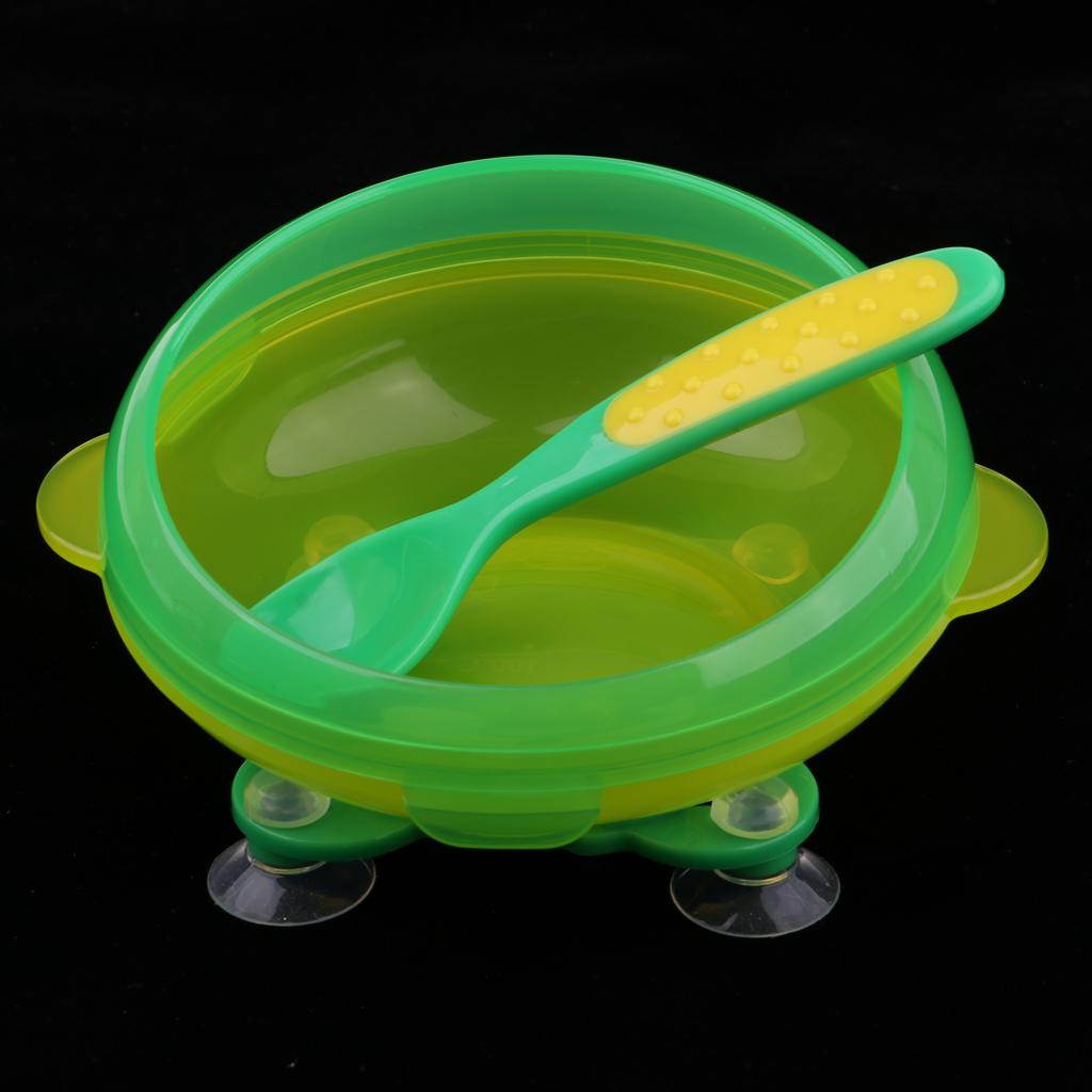 Baby Feeding Bowl Toddler Suction Bowl Tableware  Green