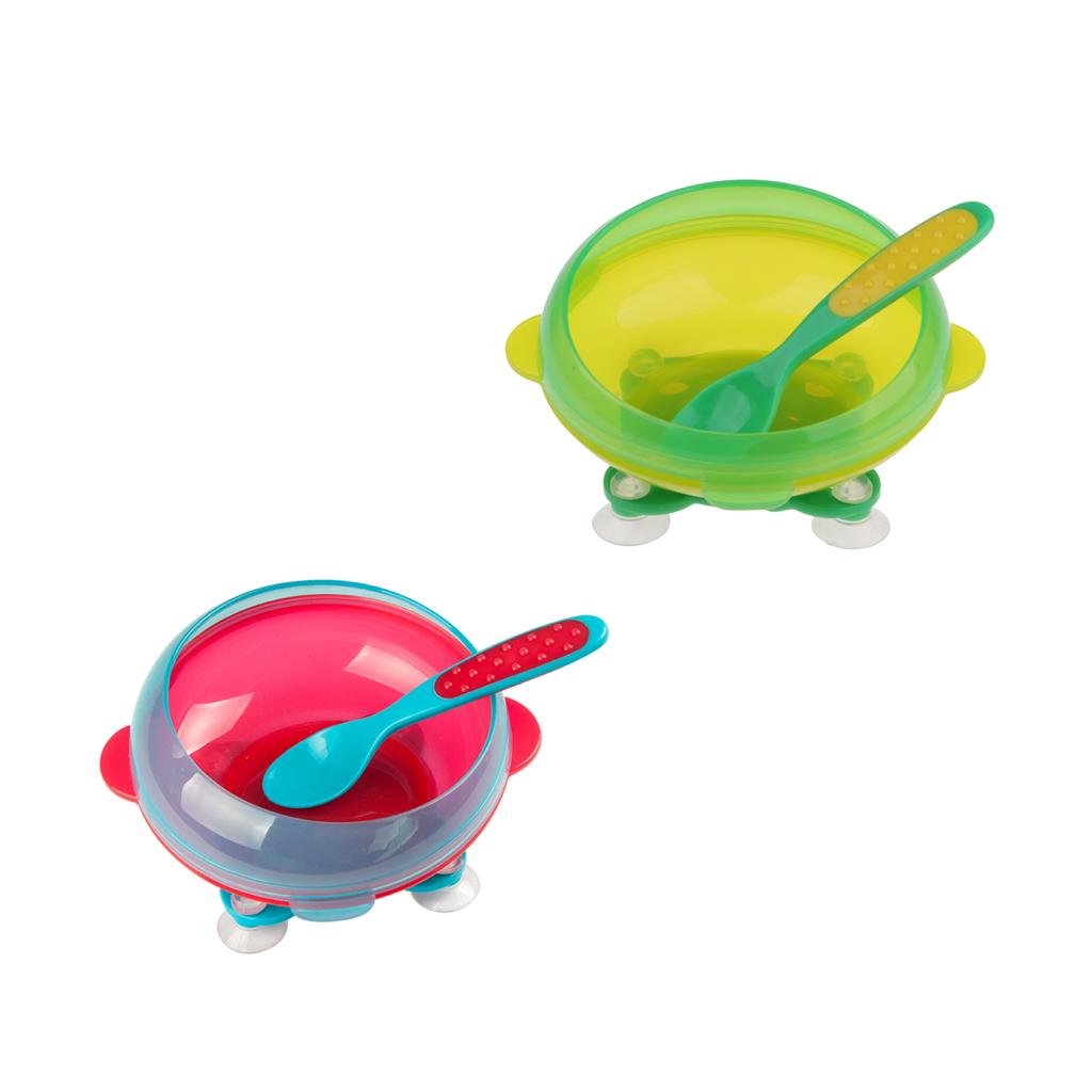 Baby Feeding Bowl Toddler Suction Bowl Tableware  Green