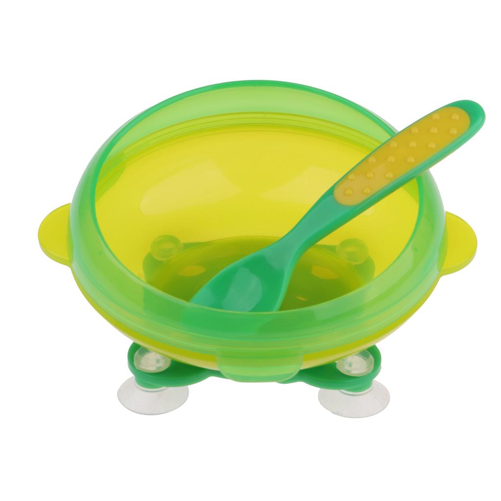 Baby Feeding Bowl Toddler Suction Bowl Tableware  Green