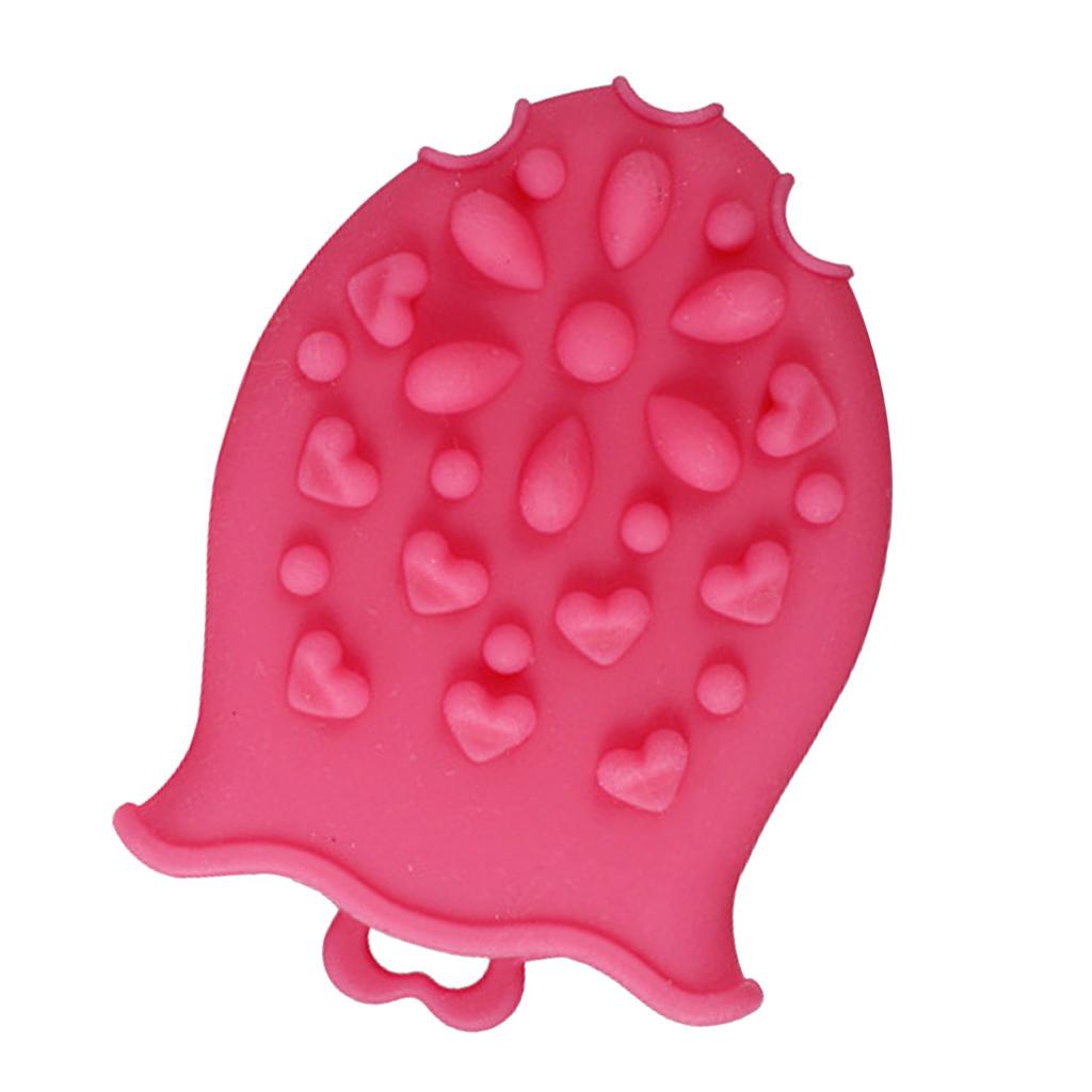 Silicone Baby Bath Brushes Newborn Shower Skin Massage Cleaning Tools Red