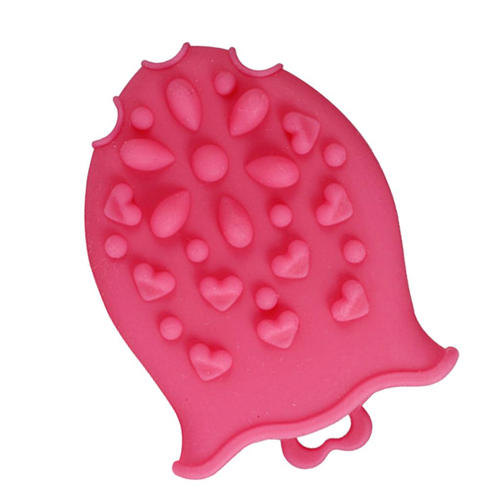 Silicone Baby Bath Brushes Newborn Shower Skin Massage Cleaning Tools Red