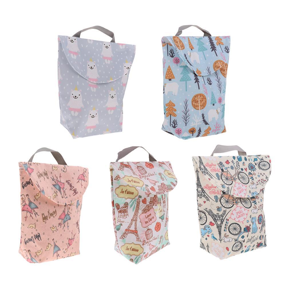 Waterproof Baby Mini Small Wet Dry Nappy Bag Pouch for Nursing Pads Forest