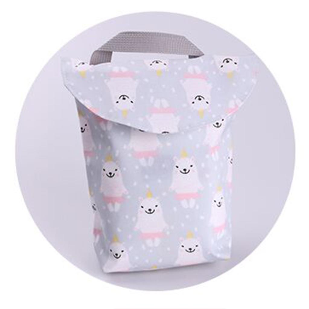 Waterproof Baby Mini Small Wet Dry Nappy Bag Pouch for Nursing Pads Cartoon Pet